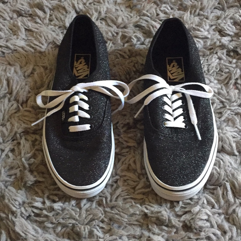 Sparkly Black Vans